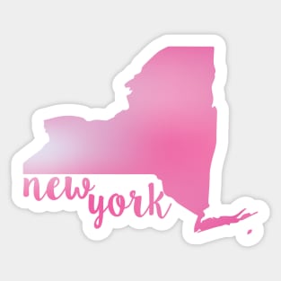 New York State pink Sticker